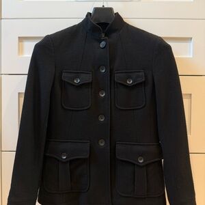 Black Rag & Bone Button-Up Wool Jacket
